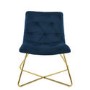 Navy Blue Velvet Accent Chair - Allie