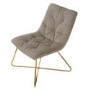 Beige Velvet Accent Chair - Allie