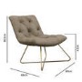Beige Velvet Accent Chair - Allie