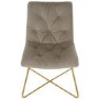 Beige Velvet Accent Chair - Allie