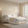 ONLY OPENED - Pack of 2 Upholstered Wall-Mounted Headboard Panels in Beige Velvet - Alisha