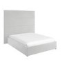 Grey Velvet King Size Ottoman Bed with Wall-Mounted Headboard - Alisha