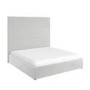 Grey Velvet Super King Ottoman Bed with Wall-Mounted Headboard - Alisha