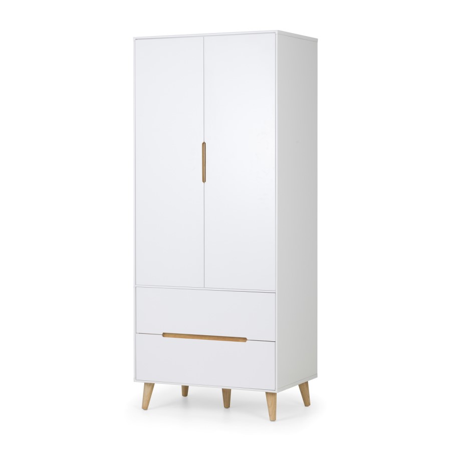 GRADE A2 - Julian Bowen Alicia 2 Drawer Wardrobe