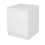 One Call Furniture Alpine 2 Drawer Bedside Chest in White High Gloss