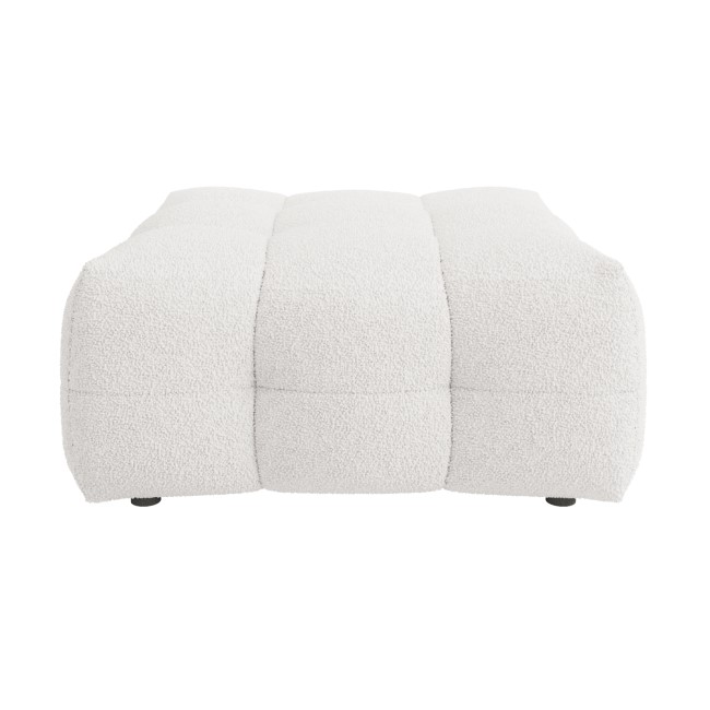 Large Cream Boucle Footstool - Alessia