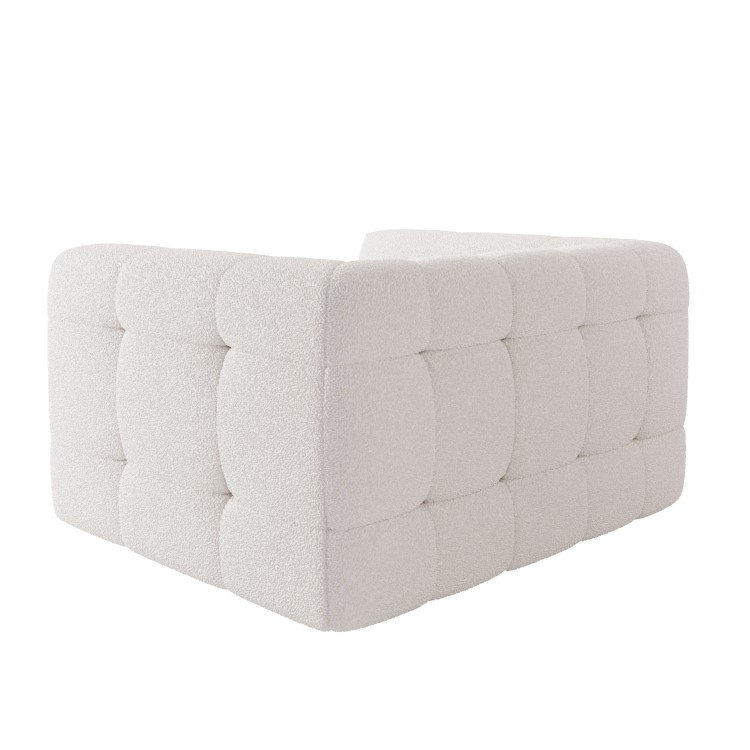 Cream Boucle Love Seat - Alessia