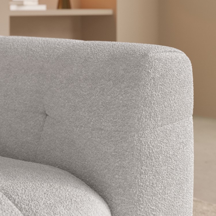 Cream Boucle Love Seat - Alessia