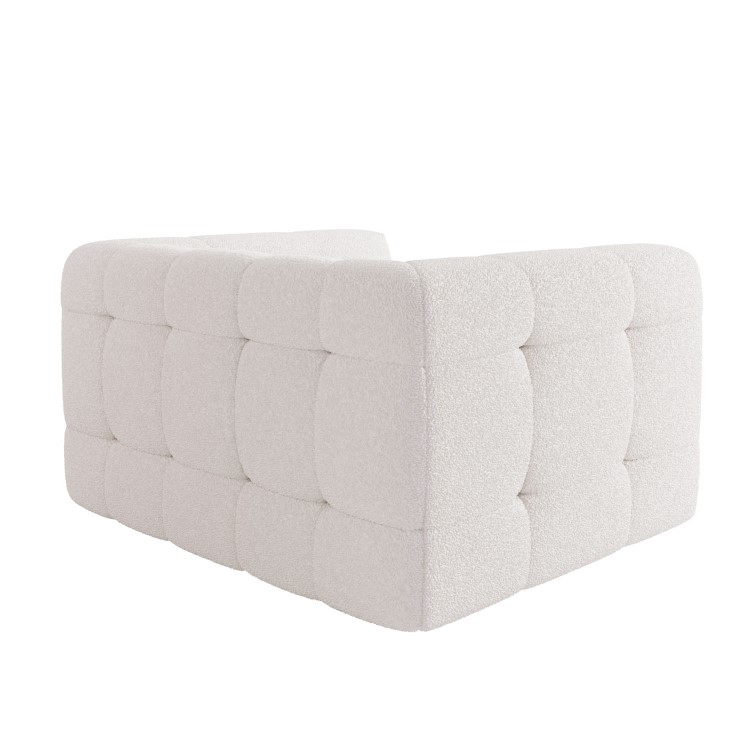 Cream Boucle Love Seat - Alessia