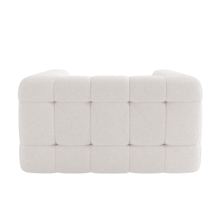 Cream Boucle Love Seat - Alessia