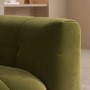 Olive Green Velvet Love Seat - Alessia