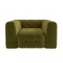 Olive Green Velvet Love Seat - Alessia