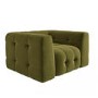 Olive Green Velvet Love Seat - Alessia