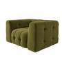 Olive Green Velvet Love Seat - Alessia