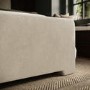 Beige Upholstered Super King Ottoman Bed with Soft Curved Headboard and Footboard - Althea