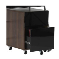 Alphason Designs Juo Walnut 2 drawer Pedestal