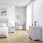 Grey Mirrored Boho 2 Drawer Bedside Table - Alexis