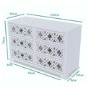 GRADE A2 - Alexis Mirrored 6 Drawer Chest of Drawers in Pale Grey with Carved Detail