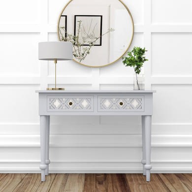 narrow mirrored dressing table
