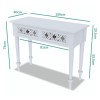 GRADE A1 - Grey Mirrored Boho Dressing Table with 2 Drawers - Alexis