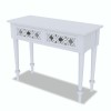 GRADE A1 - Grey Mirrored Boho Dressing Table with 2 Drawers - Alexis