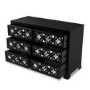 GRADE A1 - Alexis Mirrored 6 Drawer Chest of Drawers in Black with Carved Detail