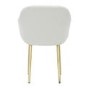 GRADE A1 - Set of 2 Cream Boucle Armchair Dining Chairs With Gold Legs -Ally