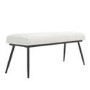 Large Cream Boucle Dining Bench - Seats 2 - Ally