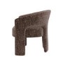 Brown Boucle Modern Curved Accent Chair - Azalea