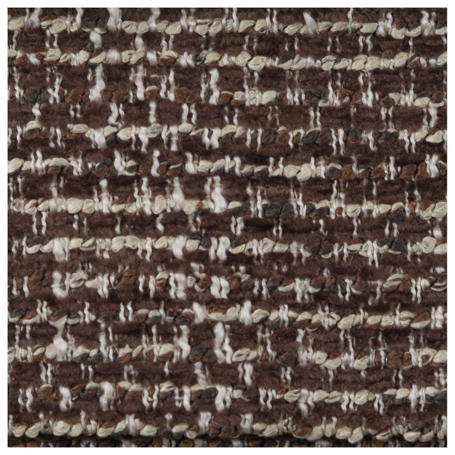 Brown Boucle Modern Curved Accent Chair - Azalea