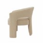 Beige Velvet Modern Curved Accent Chair - Azalea