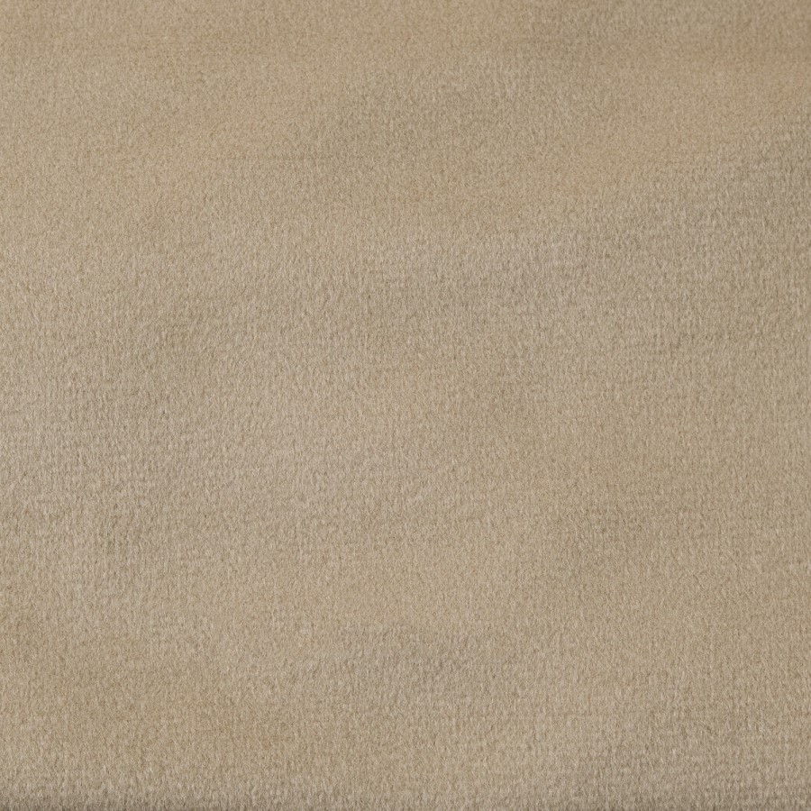 Beige Velvet Modern Curved Accent Chair - Azalea