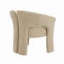 Beige Velvet Modern Curved Accent Chair - Azalea