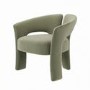 Sage Green Velvet Modern Curved Accent Chair - Azalea