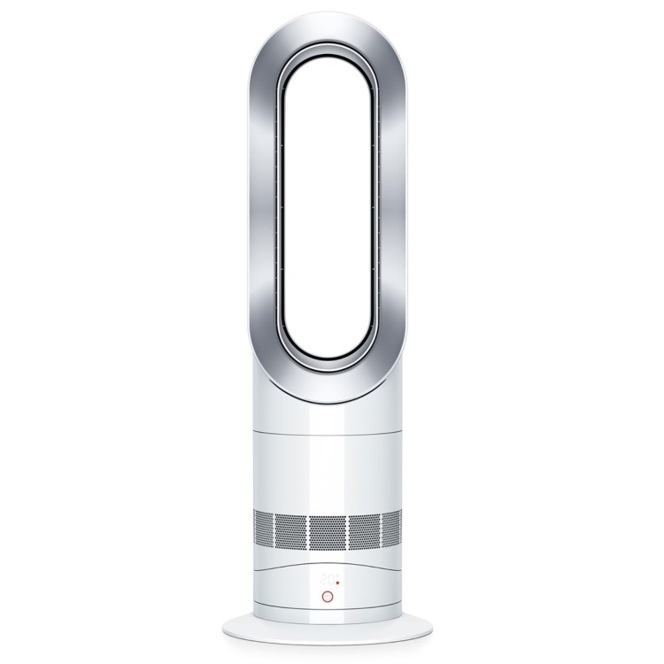 Dyson AM09 Hot+Cool Jet Focus Fan Heater and Cooling Fan - White and Nickel