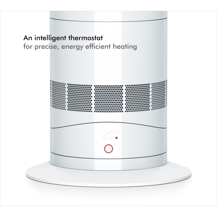 Dyson AM09 Hot+Cool Jet Focus Cooling Fan and Heater - White and Nickel