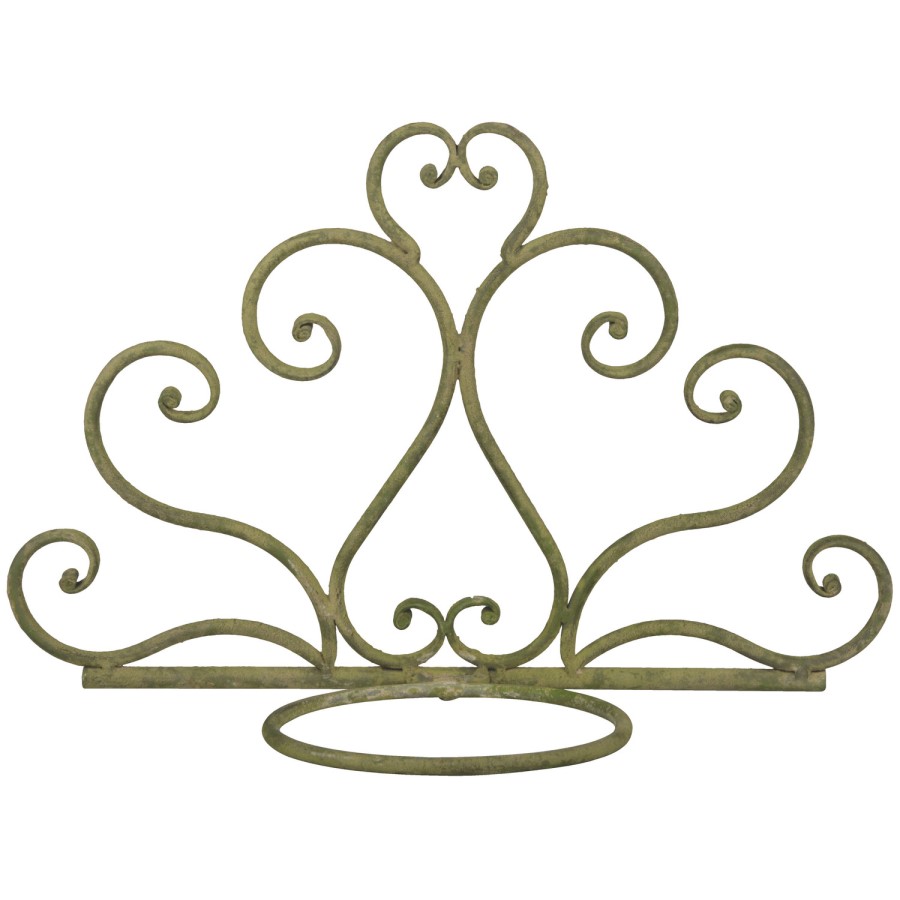 Fallen Fruits Aged Metal Green Flower Pot Holder