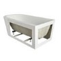 Freestanding Single Ended Left Hand Fluted Corner Bath 1650 x 800mm With Chrome Bath Screen - Amaro