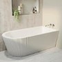 Freestanding Single Ended Right Hand Fluted Corner Bath 1650 x 800mm - Amaro