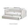 Cream Fabric Day Bed with Trundle - Amie