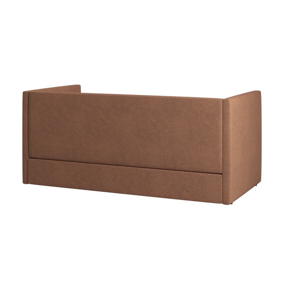 Burnt Orange Chenille Single Day Bed with Trundle - Amie