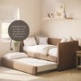 Burnt Orange Chenille Single Day Bed with Trundle - Amie