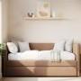 Burnt Orange Chenille Single Day Bed with Trundle - Amie