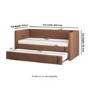 Burnt Orange Chenille Single Day Bed with Trundle - Amie