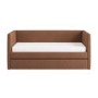Burnt Orange Chenille Single Day Bed with Trundle - Amie
