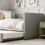 Light Grey Fabric Day Bed with Trundle - Amie
