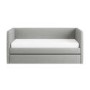 Light Grey Fabric Day Bed with Trundle - Amie