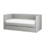 Light Grey Fabric Day Bed with Trundle - Amie