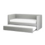 Light Grey Fabric Day Bed with Trundle - Amie