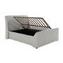 Grey Upholstered Double Side-Lift Ottoman Bed - Amelia